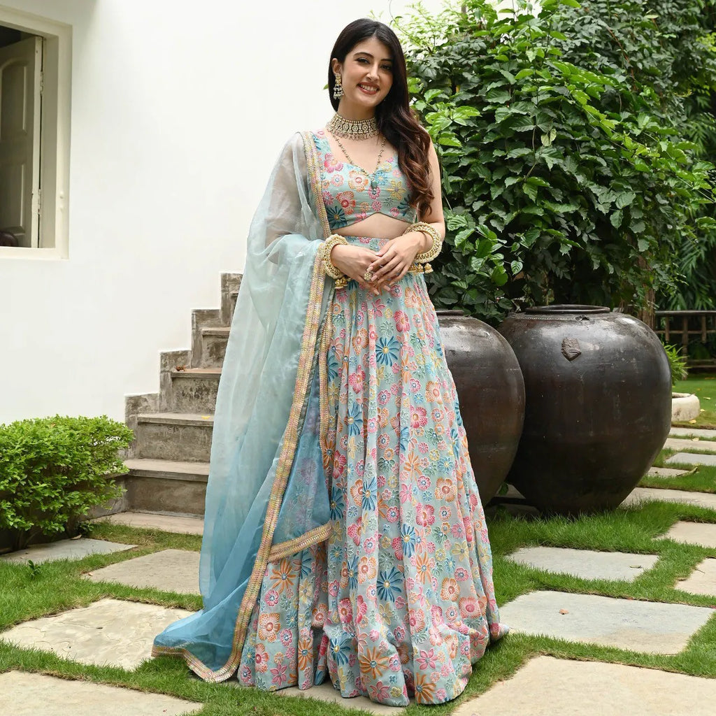 Multi-Color Digital Print Lehenga Choli