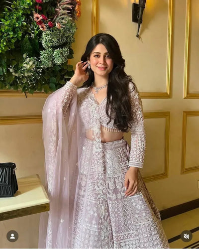 Luxe Net Lehenga with Heavy Sequins Embroidery - Festive Wear for Women