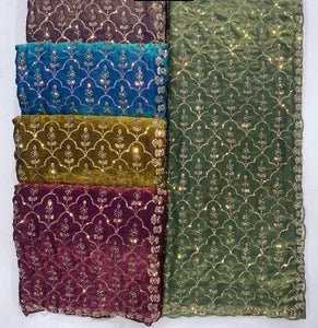 Luxe Organza Sequin Saree - Heavy Work Festive Wear for Women