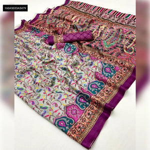 Luxe Pashmina Silk Saree - Elegant Patola Print for Women