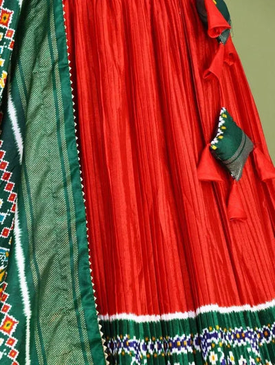 Luxe Patola Print Lehenga - Crushed Dola Silk Festive Set