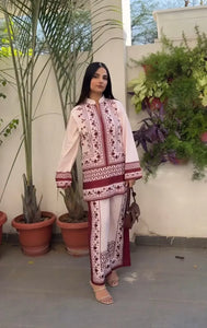 Luxe Printed Satin Co-Ord Set - Designer Party Wear Collection for Women