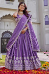 Luxe Pure Crepe Silk Lehenga Choli - Heavy Sequence Festive Wear