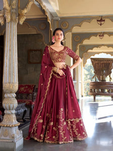 Luxe Rangoli Silk Lehenga Choli - Heavy Zari Embroidery for Festive & Wedding Wear