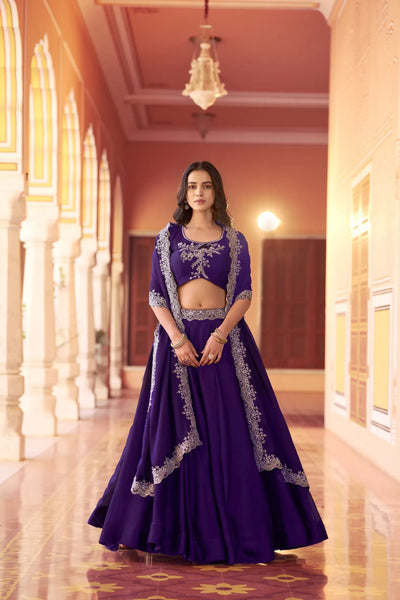Luxe Rangoli Silk Lehenga with Sequin Work - Festive Wear