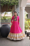 Luxe Rayon Gown - Traditional Kutchi Work for Women Wedding & Festive Wear