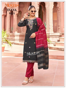 Luxe Rayon Kurti Sharara Set - Heavy Sequence Jari Embroidery Festive Wear