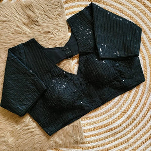 Luxe Sequence Sabyasachi Cut Blouse - Premium Padded Festive Wear