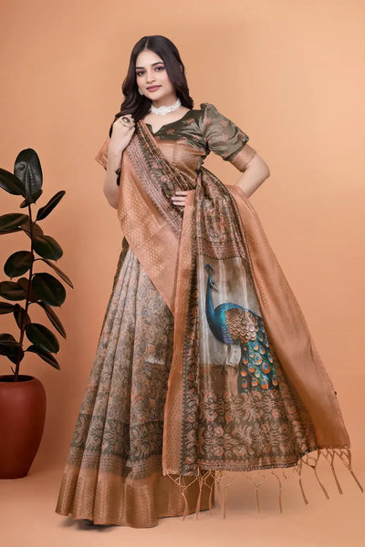 Luxe Soft Silk Saree with Majestic Peacock Pallu - Elegant Festive Wear for Women