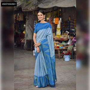 Luxe Soft Tusser Handloom Saree - Festive Drape for Women