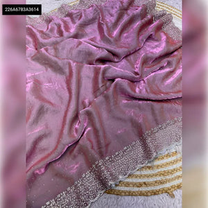 Luxe Space Silk Saree - Jarkhan & Siroski Work for Party Wear