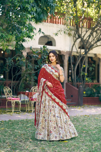 Luxe Tasar Silk Lehenga - Gilded Wedding Wear for Women