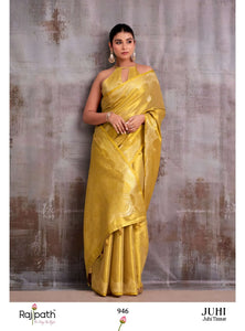 Luxe Tissue Silk Saree with Shimmering Zari - Elegant Festive Wear for Women