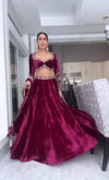 Luxe Velvet Lehenga - Heavy Sequin & Dori Work for Festive Wear