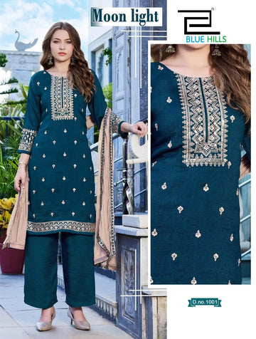 Luxe Vichitra Silk Kurti Set - Elegant Festive Wear for Women