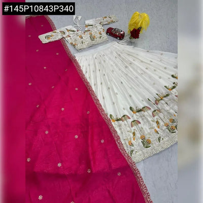 Luxe Vichitra Silk Lehenga Choli - Heavy Embroidery Festive Wear