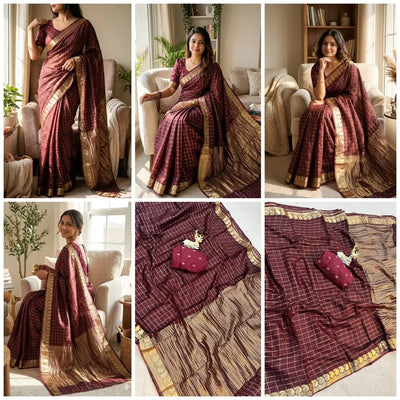 Luxe Viscose Georgette Saree with Blouse - Elegant Festive Wear for Women