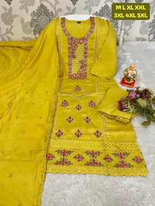 Luxe Viscose Pakistani Suit Set - Heavy Handwork for Festive Wear