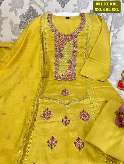 Luxe Viscose Pakistani Suit Set - Heavy Handwork for Festive Wear