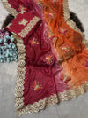 Luxurious Handcrafted Silk Saree - Designer Ribeen Towel Work for Wedding Season