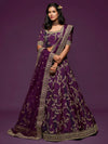 Luxurious Royal Purple Embroidered Lehenga Choli - Designer Festive Wear for Women