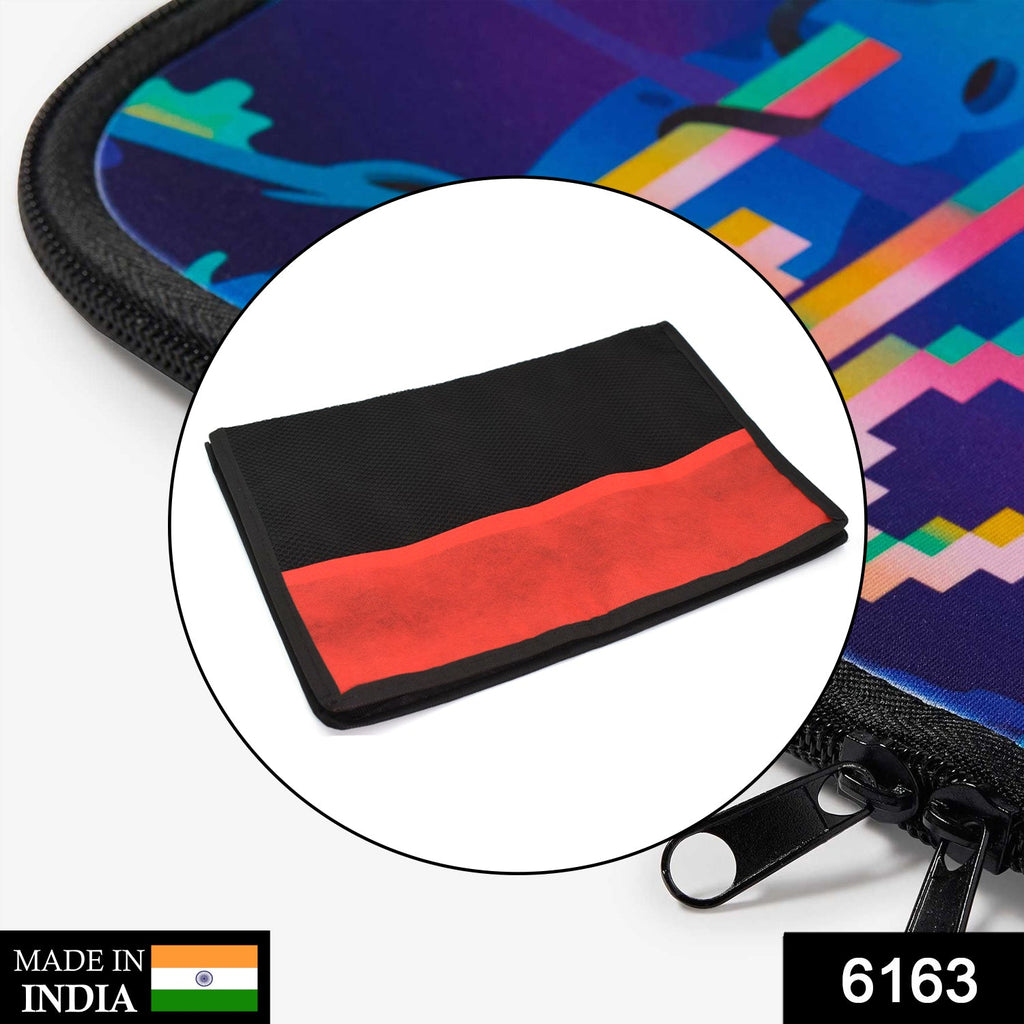 6163 laptop cover bag in grey, also serving as an ergonomic laptop holder stand for portable use.