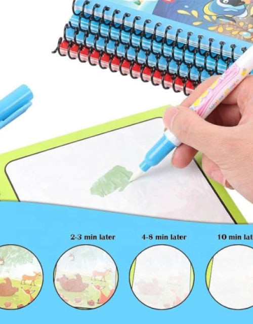 Magic Water Coloring Books Unlimited Fun with Drawing Reusable Water-Reveal Activity Pad 1. Magic Water Coloring Books Unlimited Fun with Drawing Reusable Water-Reveal Activity Pad