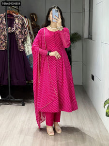 Majestic Leheriya Kurti Set Women's | Festive Elegance