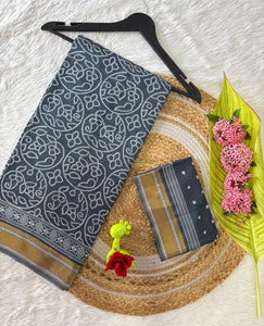 Mal Mal Cotton Chatai Border Saree for Women | Daily & Festive Wear