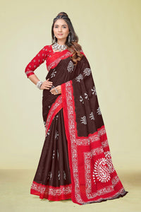 Malmal Cotton Printed Saree for Women | Summer Wear