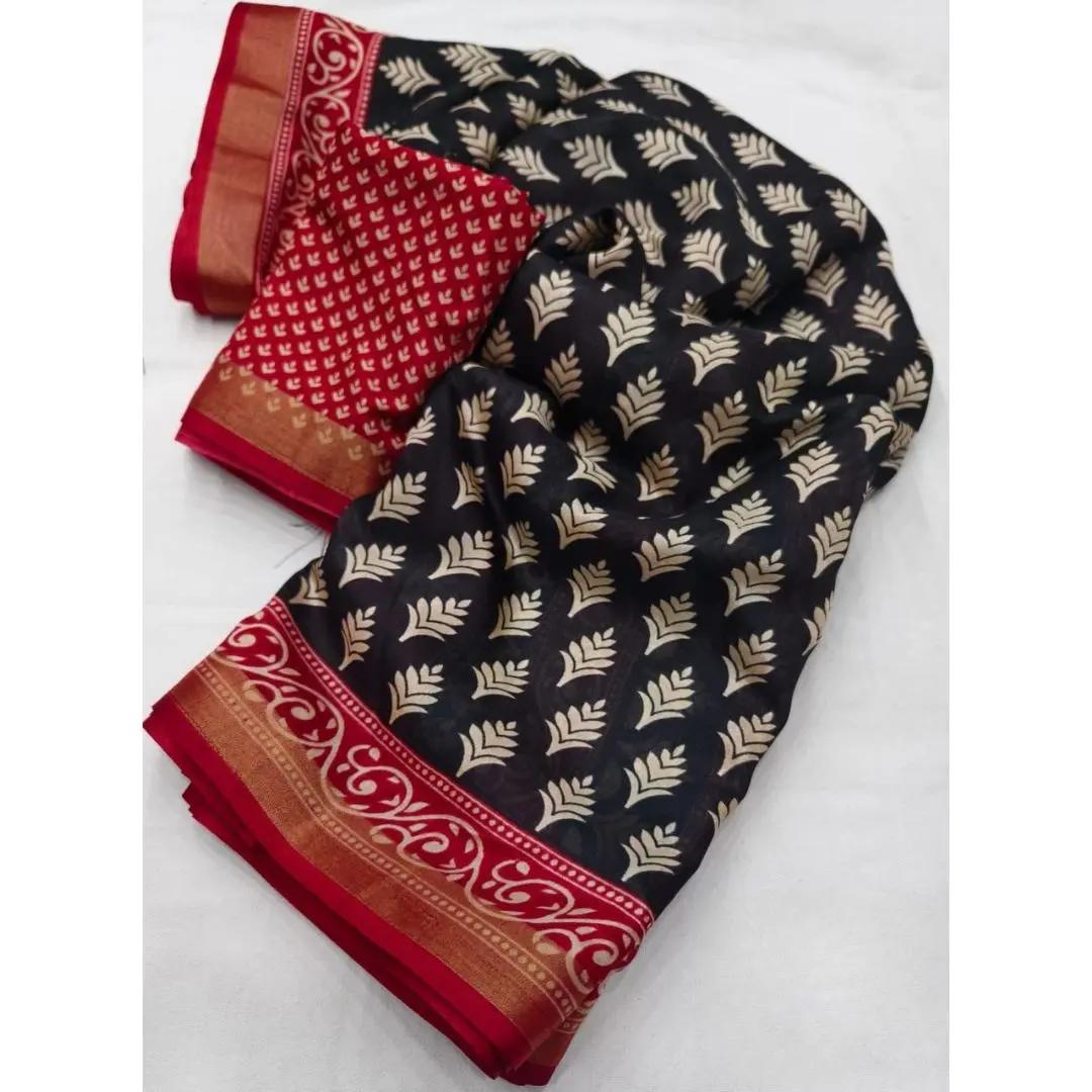 Malmal Silk Saree with Zari Border for Women | TRENDBUY – TREND BUY