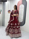 Maroon Heavy Embroidery Lehenga for Women | Festive & Wedding Wear