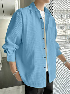 Men Regular Fit Checkered Spread Collar Casual Shirt