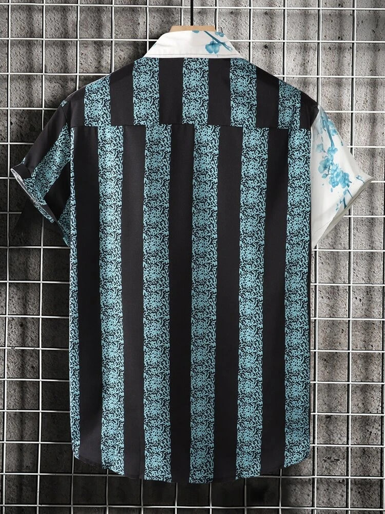 Stylish men's regular fit printed casual shirt