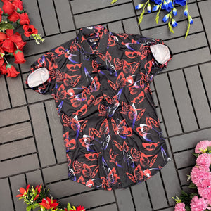 Men Regular Fit Printed Cut Away Collar Casual Shirt | TRENDBUY