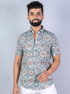 Men Regular Fit Printed Spread Collar Casual Shirt | TRENDBUY