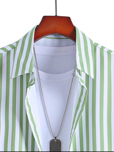 Men Regular Fit Striped Button Down Collar Casual Shirt | TRENDBUY