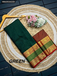 Mercerised Cotton Silk Saree for Women | Festive & Daily Wear Ethnic Wear Online