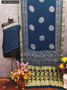 Modal Ajrakh Print Saree for Women | Traditional Wear