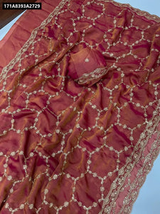 Buy TRENDBUY Moss Satin Embroidered Saree for Women | Festive & Ethnic Wear Online