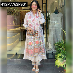 Mul Chanderi 3-Piece Kurta Set Women's | Daywear & Brunch