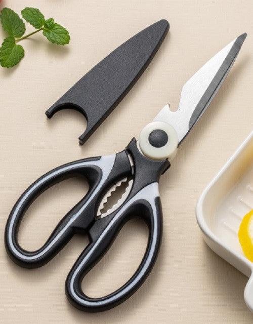 Multifunctional Kitchen Shears Stainless Steel Panda Scissors with Plastic Protective Cover for Chicken Fish Meat Vegetable - TREND BUY