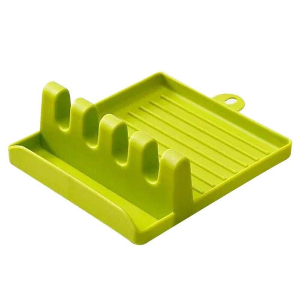 Multi-functional Spatula Holderrest holding kitchen utensils.