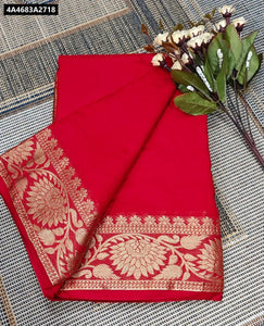 Buy Mysore Crape Silk Saree for Women with Flower Fancy Border | Ethnic Wear Online