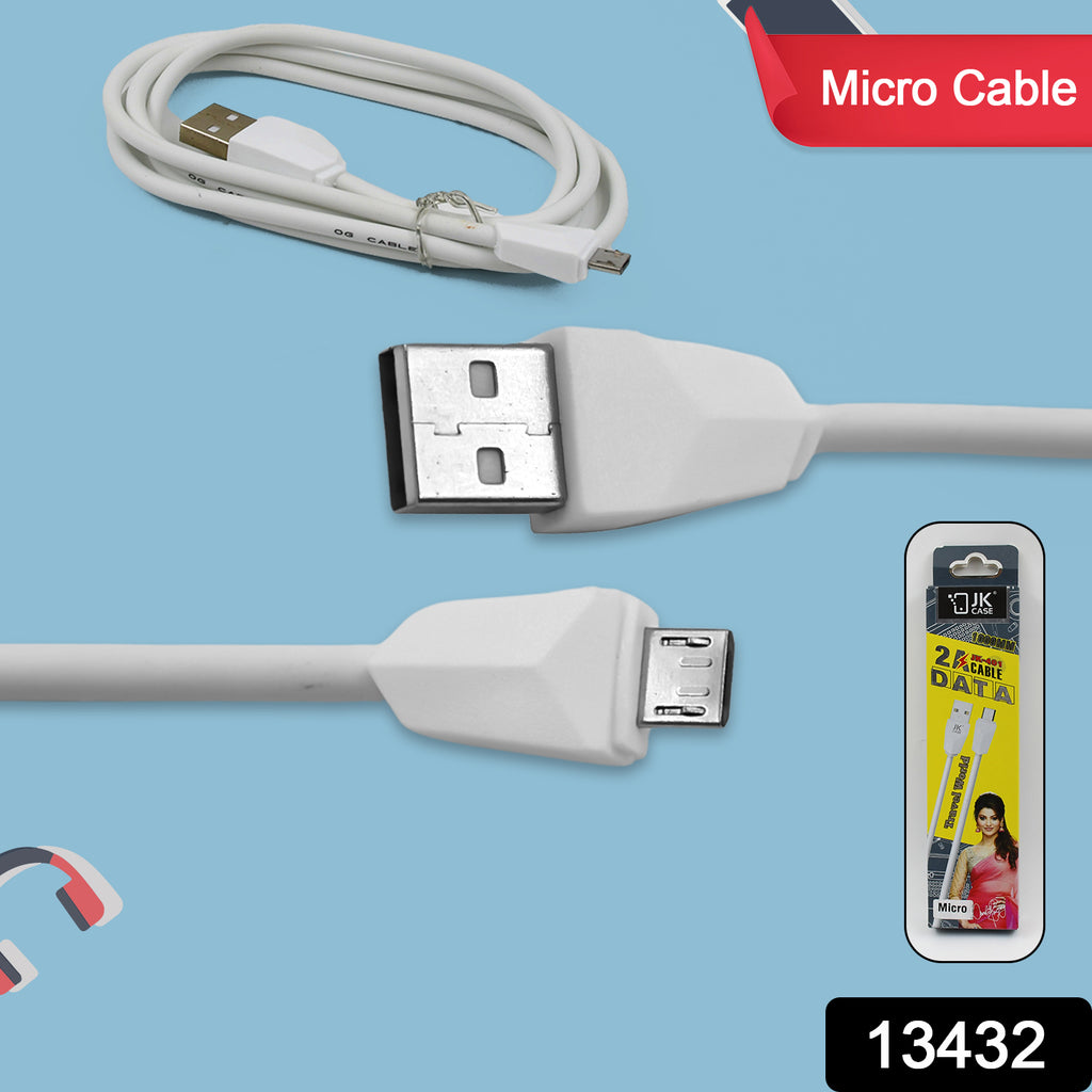 Black 2a fast charging micro USB cable for Android phones, 1000mm length