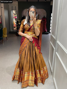 Narayan Pet Zari Weaving Lehenga for Women | Festive Wear