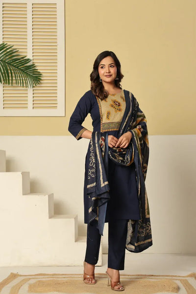 New Arrival Best-Selling Dhabu Cotton Kurti Set - Elegant Summer Style for Women | Sizes S-3XL