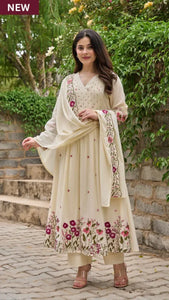 New Arrival Chanderi Silk Suit Set - Full Handwork Embroidery for Women | S-XXL