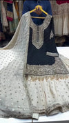 New Arrival Designer Sharara Suit Set - Heavy Sequence Work for Women