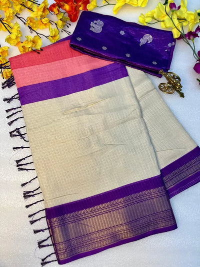 New Arrival Elegant Dola Silk Saree - Kanchi Weaving Border for Festive Wear